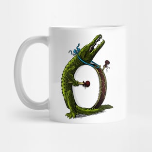 Gator with a drum plain Mug